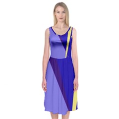 Geometrical Abstraction Midi Sleeveless Dress by Valentinaart