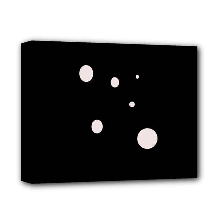 White dots Deluxe Canvas 14  x 11 