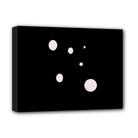 White Dots Deluxe Canvas 16  X 12  