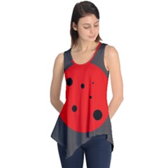 Red Circle Sleeveless Tunic by Valentinaart