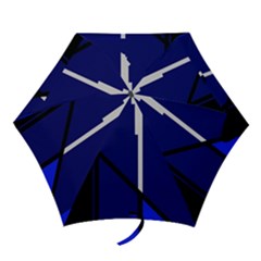 Blue Abstraction Mini Folding Umbrellas by Valentinaart