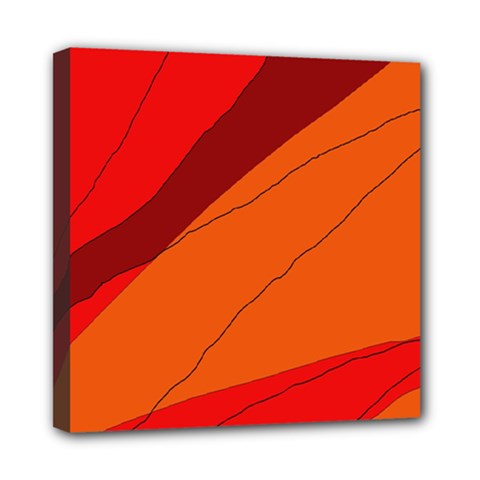 Red And Orange Decorative Abstraction Mini Canvas 8  X 8  by Valentinaart