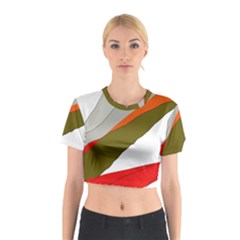 Decorative Abstraction Cotton Crop Top by Valentinaart