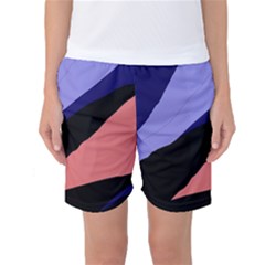 Purple And Pink Abstraction Women s Basketball Shorts by Valentinaart