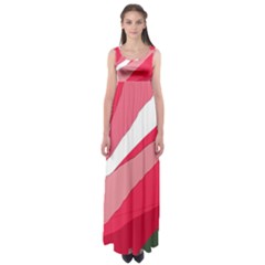 Pink Abstraction Empire Waist Maxi Dress