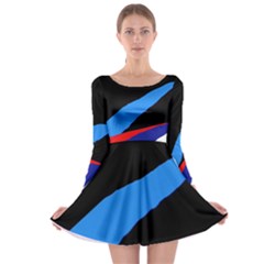 Colorful Abstraction Long Sleeve Skater Dress