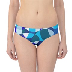 Blue Abstraction Hipster Bikini Bottoms by Valentinaart
