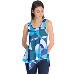 Blue Abstraction Sleeveless Tunic by Valentinaart