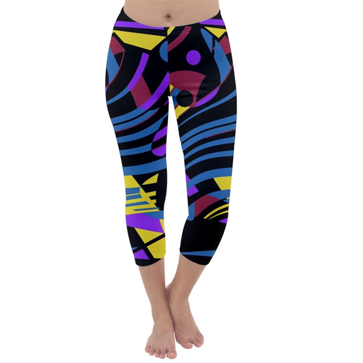 Optimistic abstraction Capri Winter Leggings 