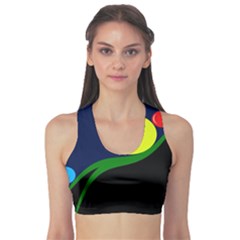 Falling  Ball Sports Bra by Valentinaart