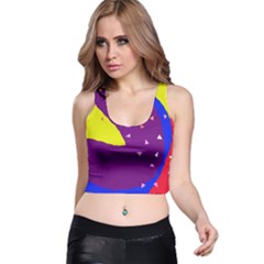 Optimistic Abstraction Racer Back Crop Top by Valentinaart