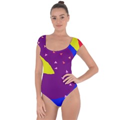 Optimistic Abstraction Short Sleeve Leotard  by Valentinaart