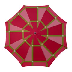 Red And Green Golf Umbrellas by Valentinaart