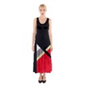 Red and black abstraction Sleeveless Maxi Dress View1