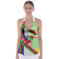 Decorative Abstraction Babydoll Tankini Top by Valentinaart