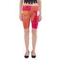 Orange abstraction Yoga Cropped Leggings View1