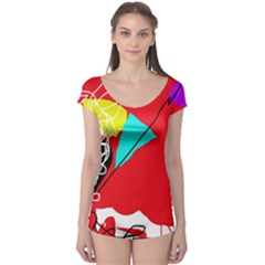 Colorful Abstraction Boyleg Leotard  by Valentinaart