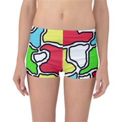 Colorful abtraction Reversible Boyleg Bikini Bottoms