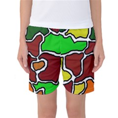 Africa Abstraction Women s Basketball Shorts by Valentinaart