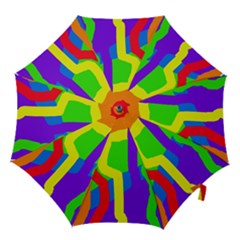 Rainbow Abstraction Hook Handle Umbrellas (medium) by Valentinaart