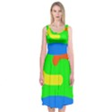 Rainbow abstraction Midi Sleeveless Dress View1