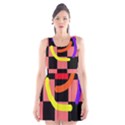 Multicolor abstraction Scoop Neck Skater Dress View1