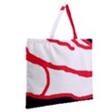 Red, black and white design Zipper Large Tote Bag View2