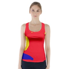 Colorful Abstraction Racer Back Sports Top by Valentinaart