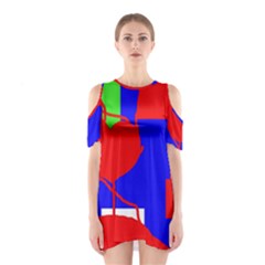 Abstract Hart Cutout Shoulder Dress by Valentinaart