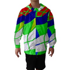 Colorful Abstraction Hooded Wind Breaker (kids) by Valentinaart