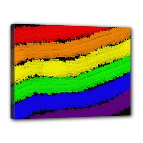 Rainbow Canvas 16  x 12 