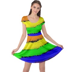 Rainbow Cap Sleeve Dresses