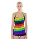 Rainbow Boyleg Halter Swimsuit  View1