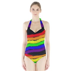 Rainbow Halter Swimsuit