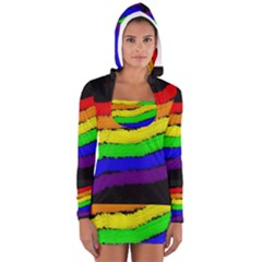 Rainbow Women s Long Sleeve Hooded T-shirt