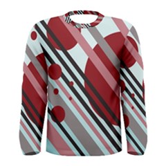 Colorful Lines And Circles Men s Long Sleeve Tee by Valentinaart