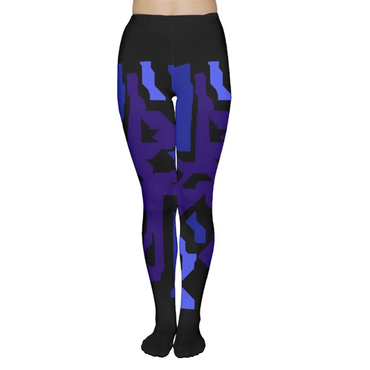 Deep blue abstraction Women s Tights