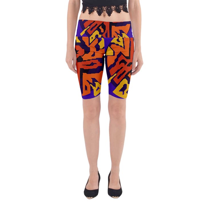 Orange ball Yoga Cropped Leggings