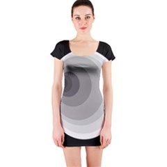 Gray Abstraction Short Sleeve Bodycon Dress by Valentinaart