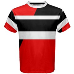 Red, White And Black Abstraction Men s Cotton Tee