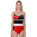 Red, white and black abstraction Camisole Leotard  View1