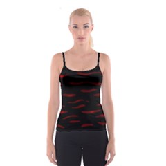 Red And Black Spaghetti Strap Top by Valentinaart
