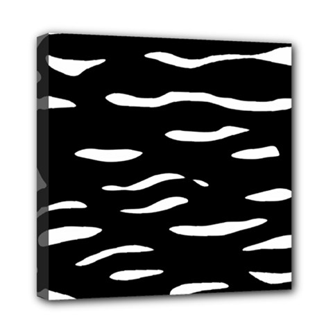 Black and white Mini Canvas 8  x 8 