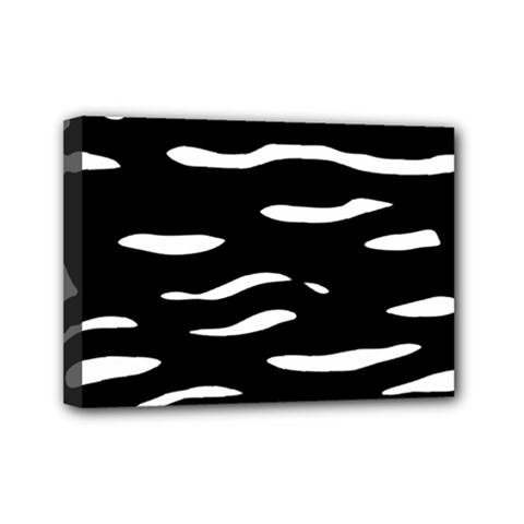 Black and white Mini Canvas 7  x 5 