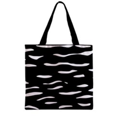 Black and white Grocery Tote Bag
