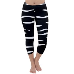 Black and white Capri Winter Leggings 