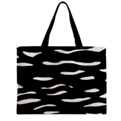 Black and white Zipper Mini Tote Bag