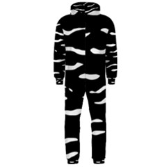 Black and white Hooded Jumpsuit (Men) 