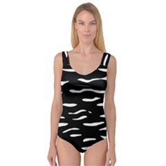 Black and white Princess Tank Leotard 