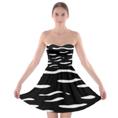 Black and white Strapless Dresses